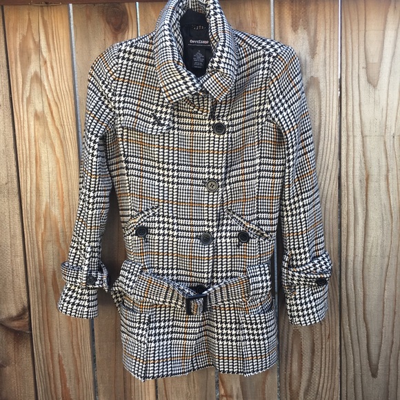 CoffeeShop Women’s Houndstooth Belted Jacket XS - Picture 2 of 6